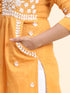 Fizaa Chikankari Kurti for Women With Pocket - Mustard